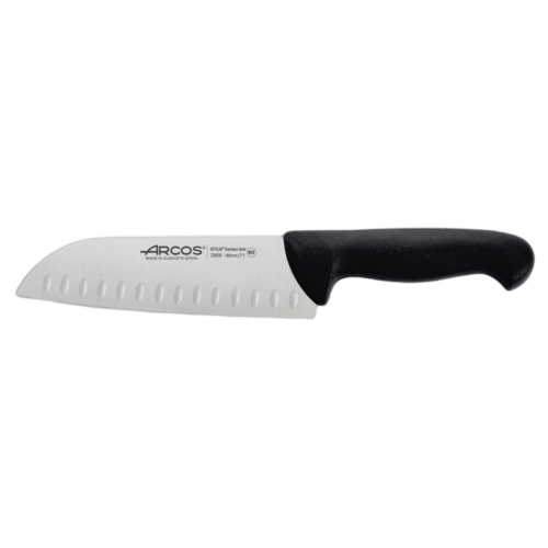 סכין סנטוקו עם שקעים 2900 שחור
