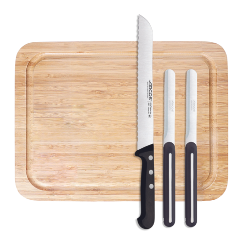 סט סכין לחם Universal כולל קרש חיתוך ו-2 סכיני Linea מבית Arcos