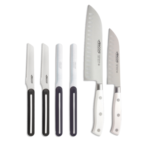 סט 2 סכיני סנטוקו Riviera כולל 4 סכינים מסדרת Linea